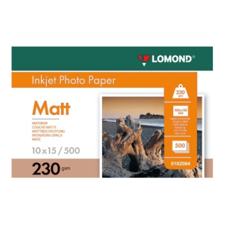Lomond Photo Inkjet Paper Matte 230 g/m2 10x15, 500 sheets