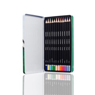 Derwent Academy Pastel Colour Pencils 12 colours, Tin box