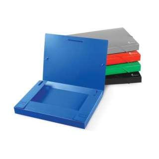 Folder-case with erasers Forpus, A4 / 30 mm, plastic, black