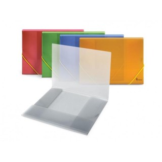 Folder with rubbers Forpus, A4, plastic, capacity 150 sheets, transparent