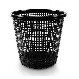 Trash bin 10l, black, plastic