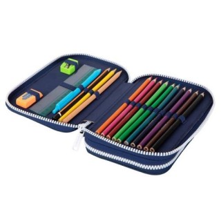 Double decker school pencil case with equipment Coolpack Jumper 2 Cosmic
