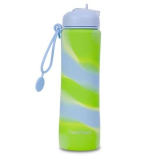 COOLPACK Silikon water bottle Pump 600 ml Girls Blue