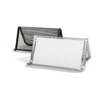 Business stand Forpus, silver, 1 compartment, perforated metal