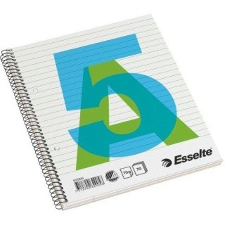 Exercise book with spiral  Esselte, A5/70, lined, soft cover  0722-104