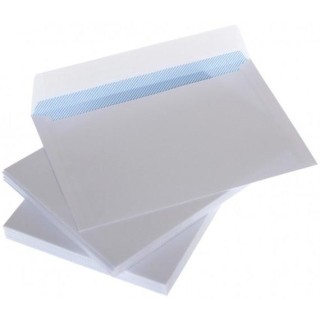 Envelopes C65 white with ribbon and internal press 114x229 mm  x 50pcs