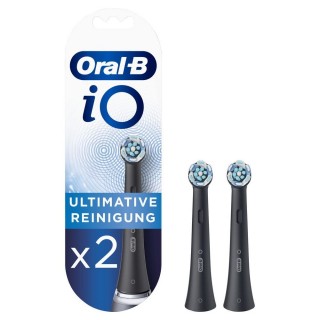 Oral-B | iO Refill Ultimate Clean | Replaceable Toothbrush Heads | Heads | For adults | Number of brush heads included 2 | Number of teeth brushing modes Does not apply | Black