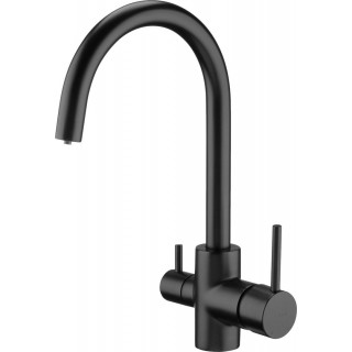 Kitchen faucet with water filter connection