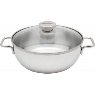 Deep frying pan with 2 handles and lid DEMEYERE Apollo 7 28 cm