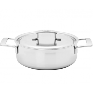 Deep frying pan with 2 handles and lid DEMEYERE Industry 5 40850-879-0 - 24 CM