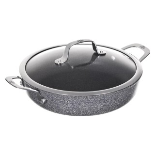 Induction deep frying pan with 2 handles BALLARINI Salina Granitium 24 cm 75002-811-0