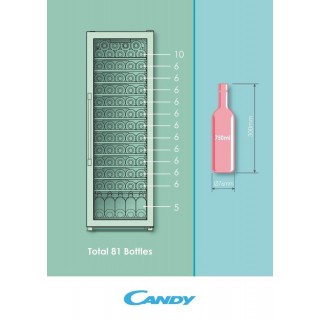 Candy DiVino CWC 200 EELW/N Freestanding Black 81 bottle(s)