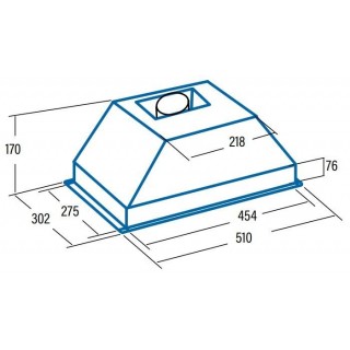 CATA Hood G-45 WH Canopy Energy efficiency class D Width 51 cm 390 m3/h Slider control LED White