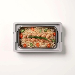 Lunch container STEAMBOX for the self-heating lunchbox Grey, Silver