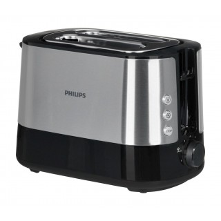 Philips Viva Collection HD2637/90 toaster 2 slice(s) Black, Stainless steel