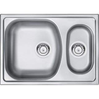 1.5-bowl steel sink