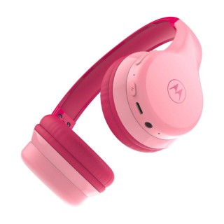 Motorola JR300 - wireless Headphones with Kids’ Safe Volume Limit, pink