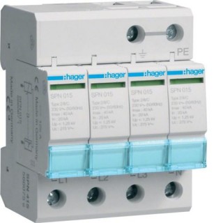 Hager SPN415 circuit breaker Type C 4 4 module(s)