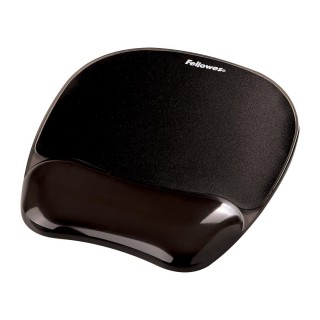 Fellowes mouse and wrist pad gel, CRYSTAL, black