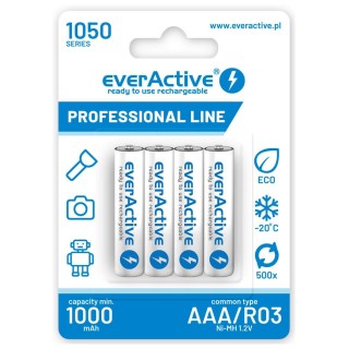 Rechargeable batteries everActive Ni-MH R03 AAA 1050 mAh Professional Line