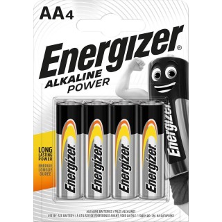 ENERGIZER BATTERY ALKALINE POWER AA LR6 BLISTER 4 PIECES