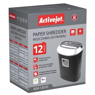 Activejet ASH-1201D Shredder for documents, black, silver.