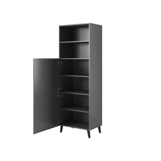 Cabinet ABETO 60x40x176,5 cm graphite/glossy graphite