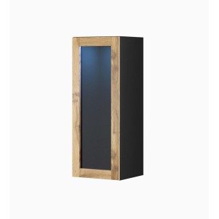 Cama cabinet VIGO "90" glass 90/35/32 black/wotan oak