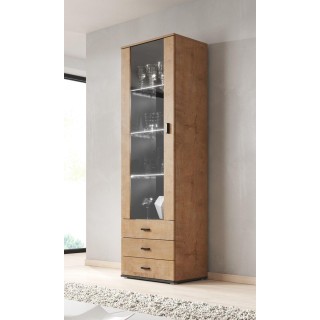 Cama display cabinet SOHO S1 lefkas oak/black