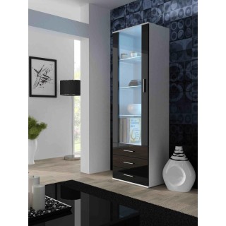 Cama display cabinet SOHO S1 white/black gloss