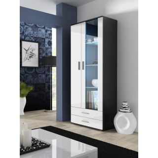 Cama display cabinet SOHO S6 2D2S black/white gloss