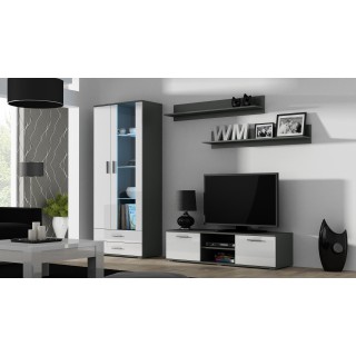 Cama display cabinet SOHO S6 2D2S grey/white gloss