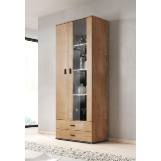 Cama display cabinet SOHO S6 2D2S lefkas oak/black