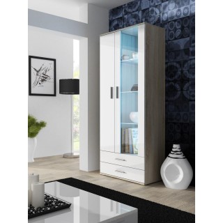 Cama display cabinet SOHO S6 2D2S sonoma oak/white gloss
