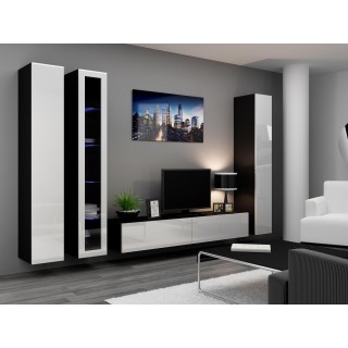 Cama Living room cabinet set VIGO 2 black/white gloss