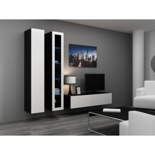 Cama Living room cabinet set VIGO 10 black/white gloss
