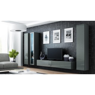 Cama Living room cabinet set VIGO 2 grey/grey gloss