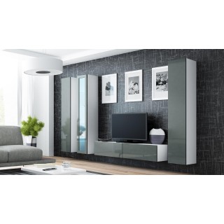 Cama Living room cabinet set VIGO 15 white/grey gloss