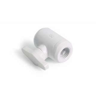 Alphacool Icicle 2 Way Ball Valve G1/4 - white