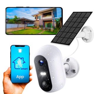 Extralink Smart Life SolarEye | Kamera zewnętrzna z panelem solarnym | bezprzewodowa, Full HD 1080p, Wi-Fi, akumulator 5200mAh, IP54