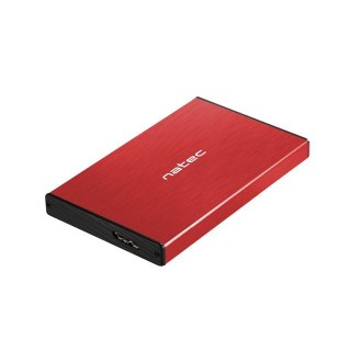 NATEC HDD ENCLOSURE RHINO GO (USB 3.0, 2.5", RED)