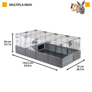 FERPLAST Multipla Maxi - modular cage for rabbit or guinea pig - 142.5 x 72 x 50 cm