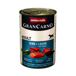 animonda GranCarno beef + salmon with spinach Beef, Salmon, Spinach Adult 400 g