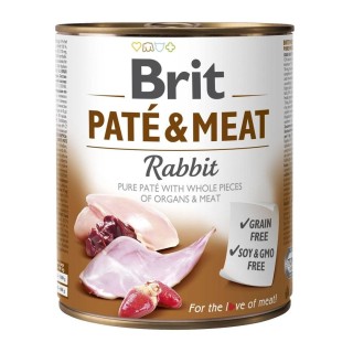Wet dog food BRIT PATÉ & MEAT Rabbit 800 g