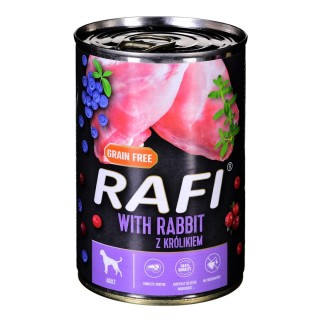 Dolina Noteci RAFI rabbit, blueberry, cranberry - Wet dog food 400 g