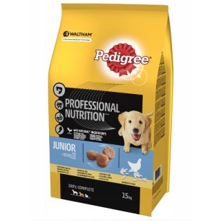 PEDIGREE Junior Medium Breeds, Chicken and Rice - Dry Dog Food - 15kg