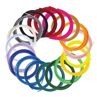 3Doodler Filament FLOW 20 PLA 20 Farben Nachfüllpack Polylactic acid (PLA) Black, Blue, Dark Green, Dark pink, Gold, Green, Lilac, Navy, Orange, Pink, Transparent, White, Yellow