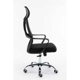 Topeshop FOTEL NIGEL CZERŃ office/computer chair Padded seat Mesh backrest