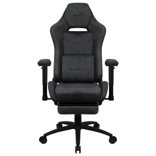 Aerocool ROYALSLATEGR Premium Ergonomic Gaming Chair Legrests Aerosuede Technology Grey