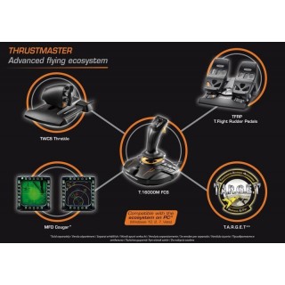 Thrustmaster T-16000M FCS Flight Pack Black USB Joystick Analogue / Digital MAC, PC